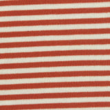 Terracotta Horizontal-Stripe Interlock Knit, Polyester