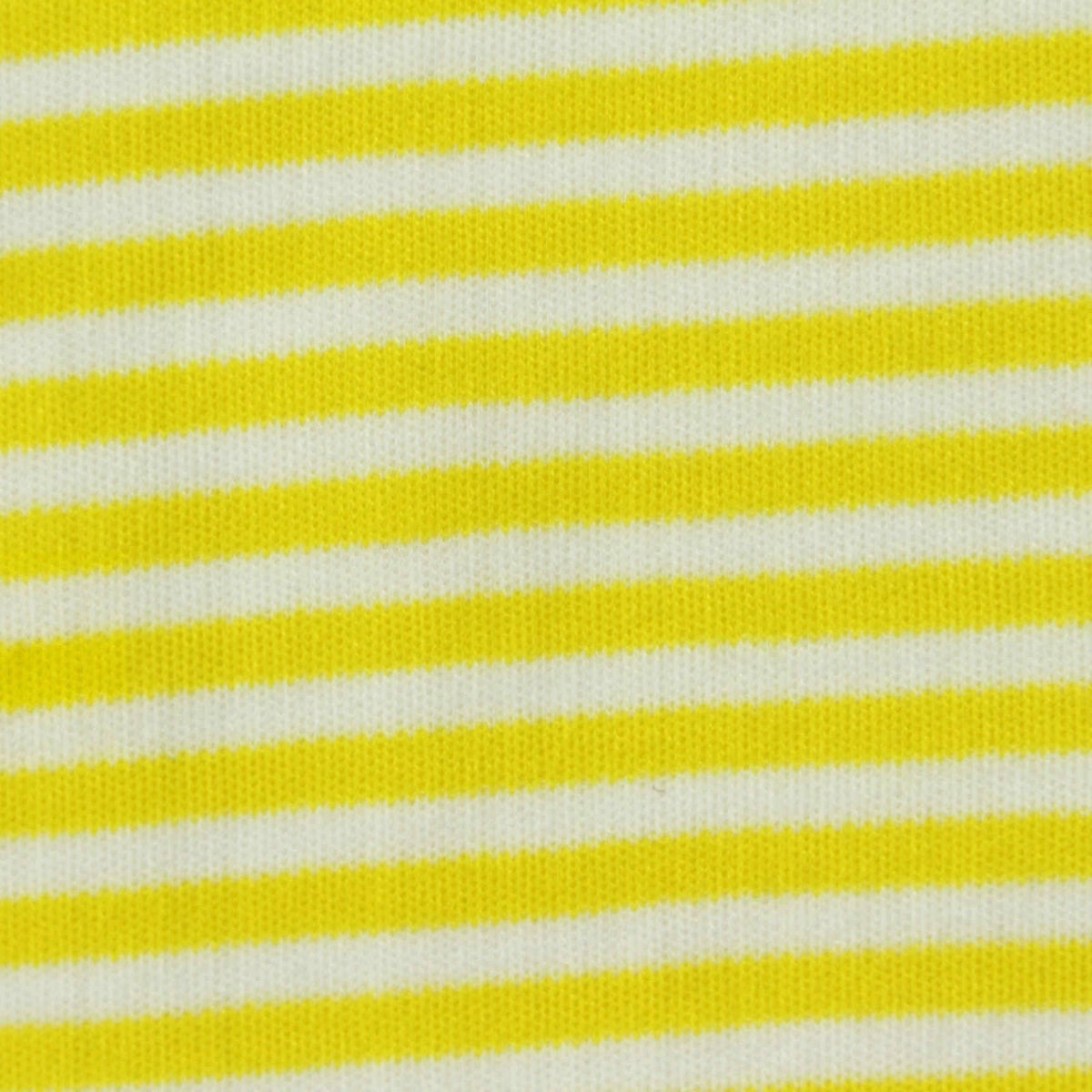 Yellow Horizontal-Stripe Interlock Knit, Polyester