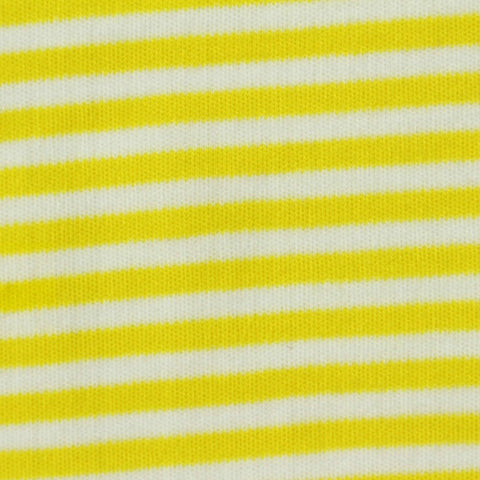 Yellow Horizontal-Stripe Interlock Knit, Polyester