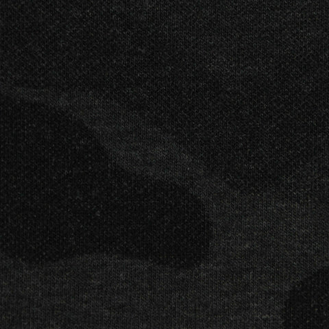 Brushed 100% Polyester French Terry Fabric, 290 gsm, 180 cm — Black