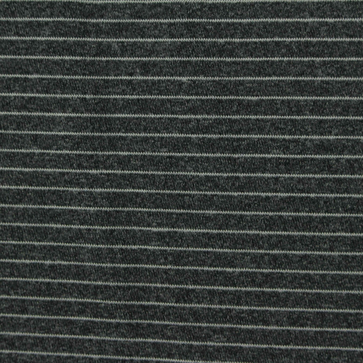 White Horizontal-Stripe Jersey Knit, Polyester, 130 gsm, 145 cm