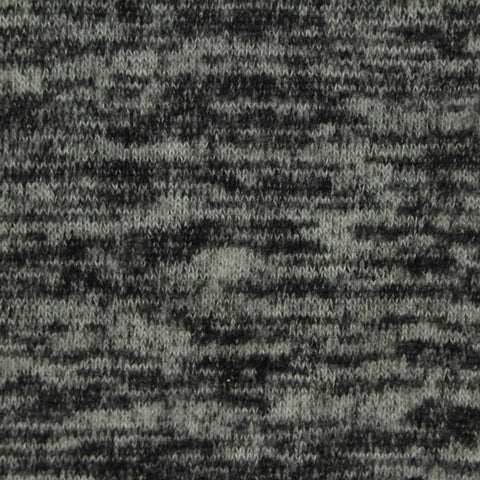 Black Marl Chunky Knit, Viscose-Poly, 210 gsm
