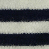Navy Horizontal-Stripe Chunky Knit, Viscose-Poly — texture