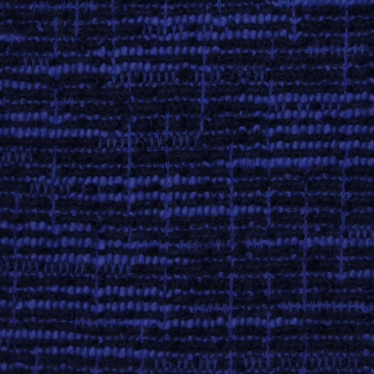 Dark Blue Horizontal-Band Chunky Knit, Poly-Cotton