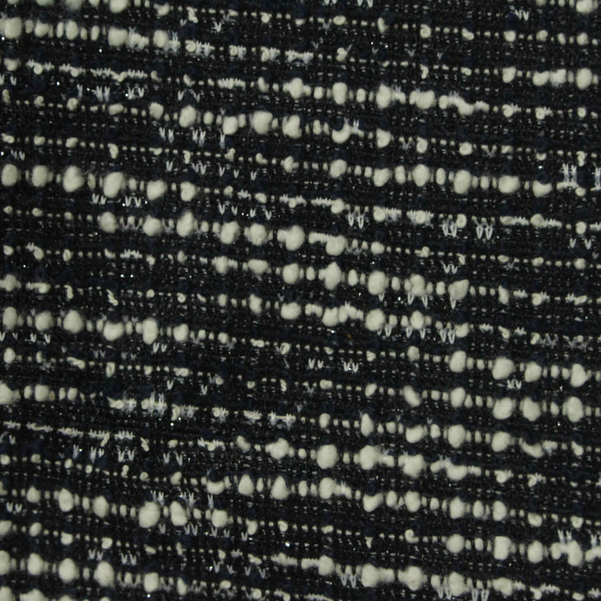 Black Marl Interlock Knit, Poly-Cotton, 240 gsm