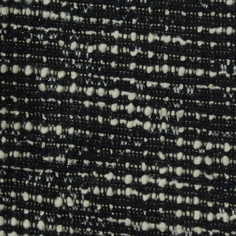 Black Marl Interlock Knit, Poly-Cotton, 240 gsm