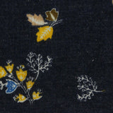Yellow Leaves Crepe, Cotton-Poly