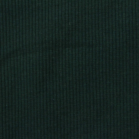 Cotton Polyester Stretch Rib Knit Fabric, 350 gsm, 188 cm — Green