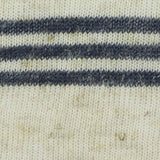 Dark Grey Horizontal-Stripe Chunky Knit, Poly-Linen — texture