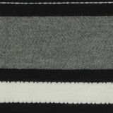 Black Horizontal-Stripe Jersey Knit, Poly-Viscose
