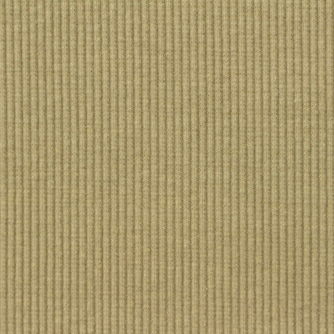Cotton Polyester Stretch Rib Knit Fabric, 350 gsm, 115 cm — Khaki