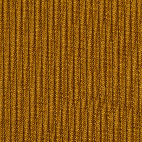 Cotton Polyester Stretch Rib Knit Fabric, 270 gsm, 115 cm — Khaki