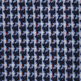 Navy Houndstooth Jacquard, Polyester — texture
