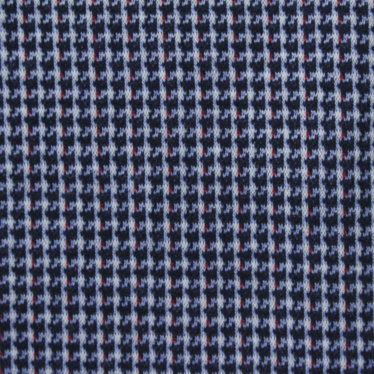 Navy Houndstooth Jacquard, Polyester