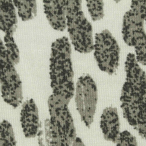 Grey Animal Print Jersey Knit, Viscose