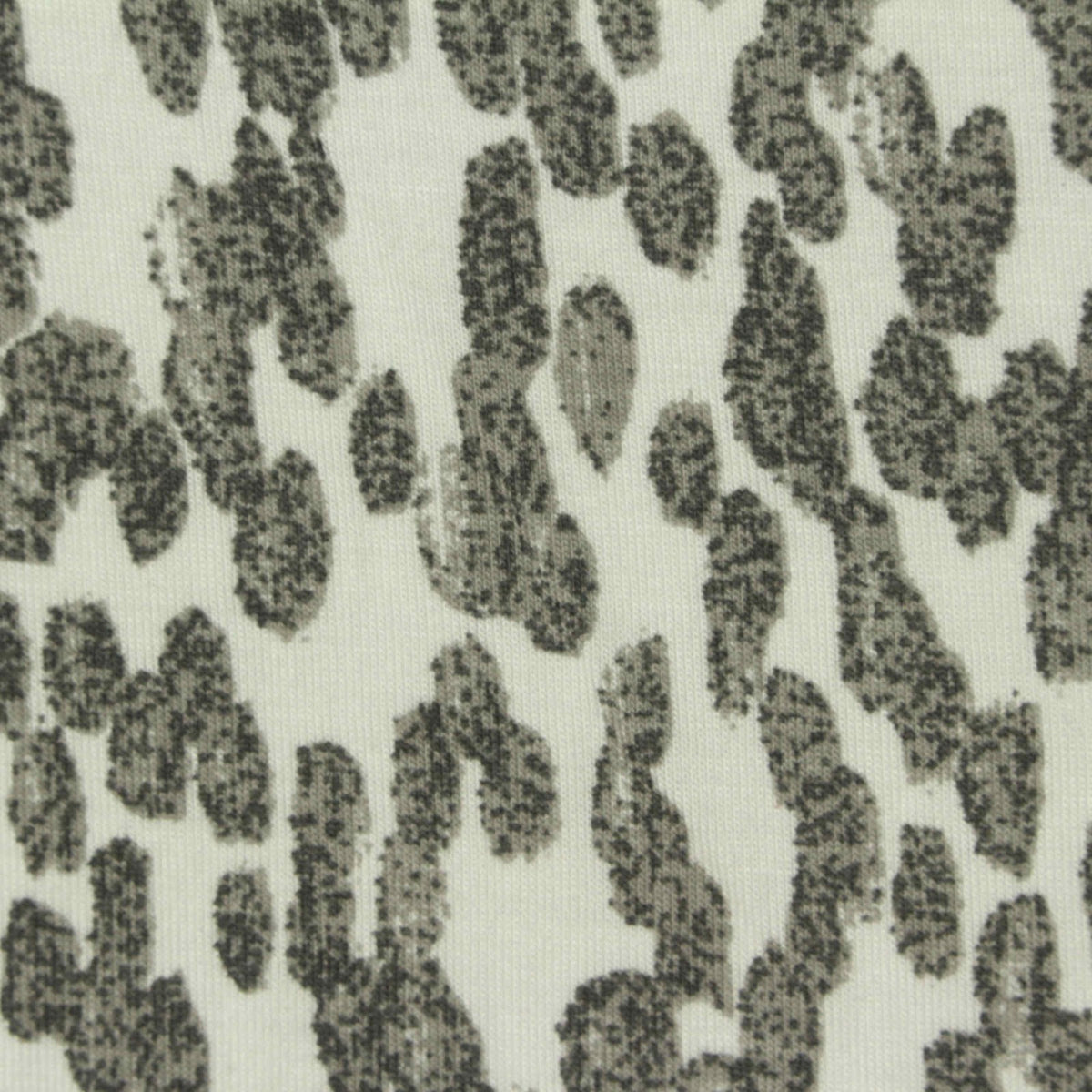 Grey Animal Print Jersey Knit, Viscose