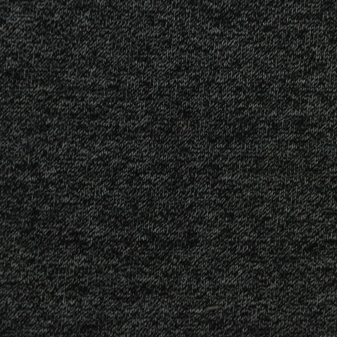 Dark Grey Heather French Terry, Cotton-Poly, 260 gsm