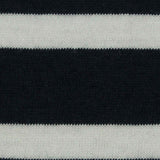 Black Horizontal-Stripe Jersey Knit, Poly-Cotton — texture