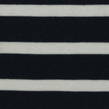 Black Horizontal-Stripe Jersey Knit, Poly-Cotton