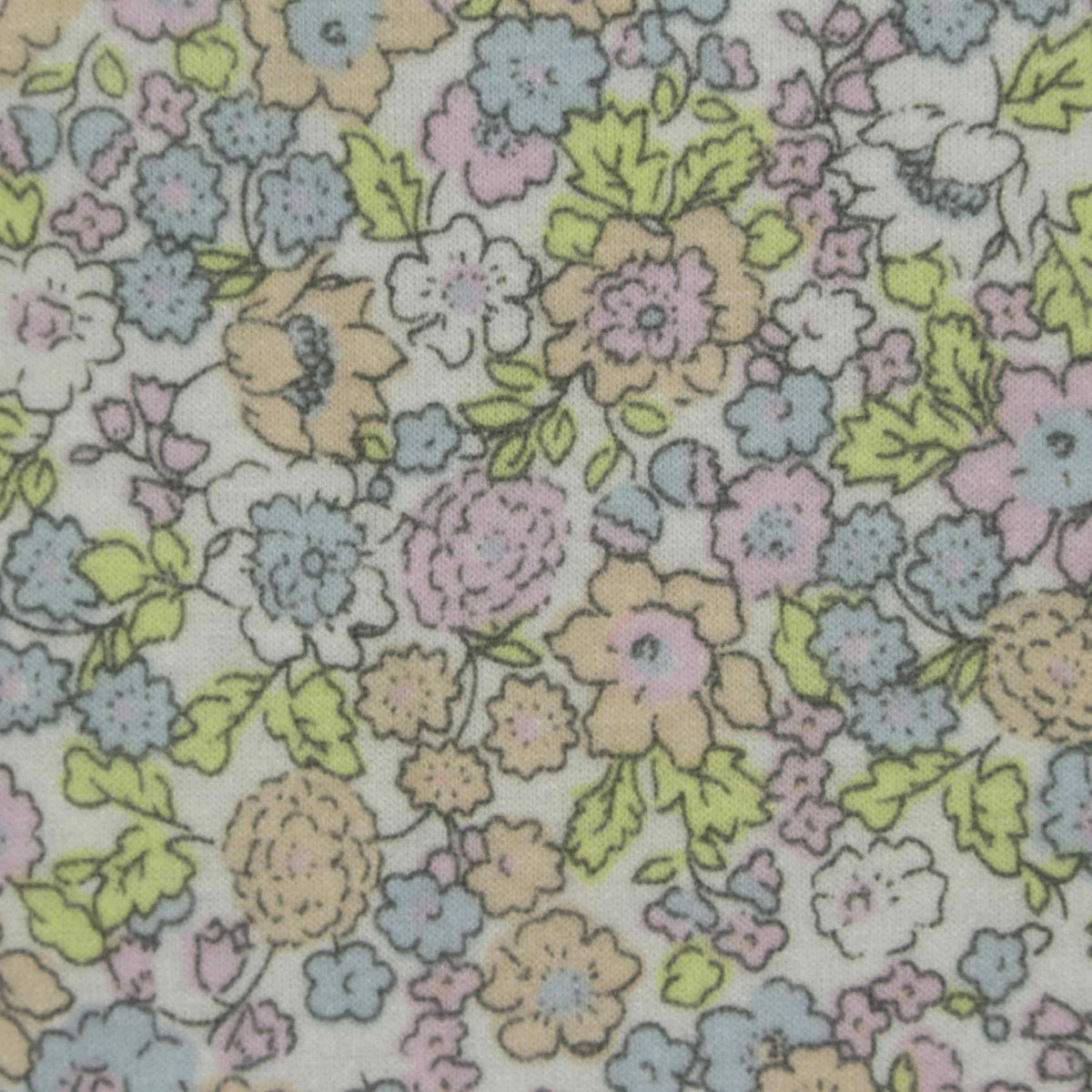Pink Floral Jersey Knit, Poly-Viscose