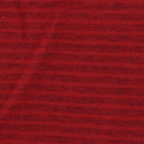 Red Horizontal-Stripe Jersey Knit, Cotton, 175 gsm