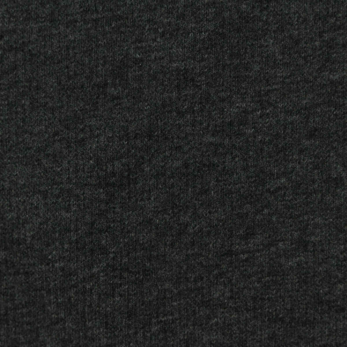 Dark Grey Heather Rib Knit, Poly-Cotton, 295 gsm