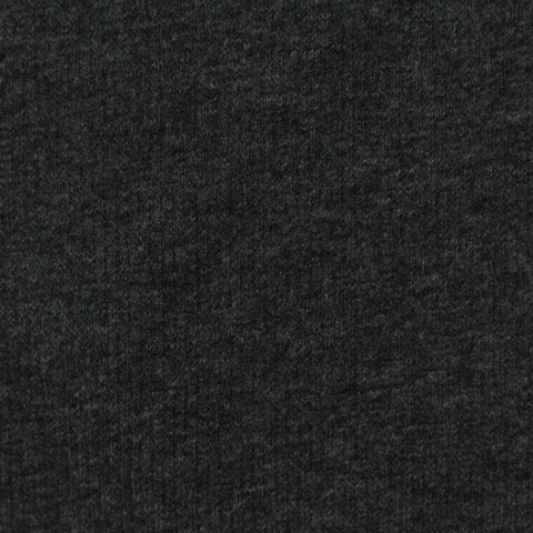 Dark Grey Heather Rib Knit, Poly-Cotton, 295 gsm
