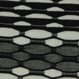 Black Geometric Jersey Knit, Poly-Viscose