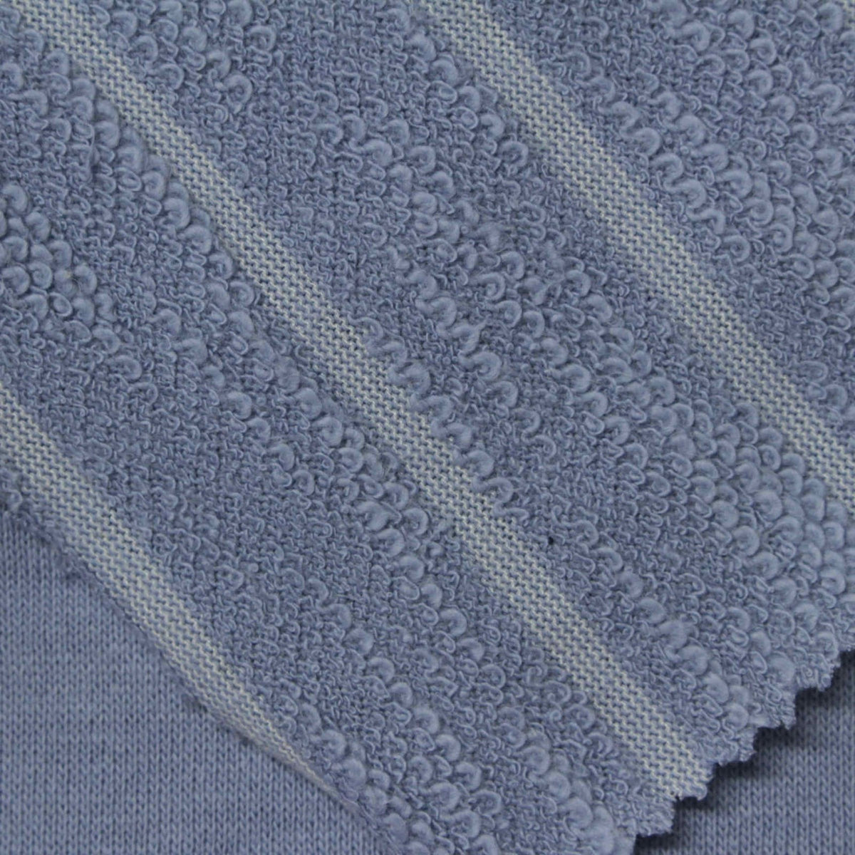 Light Blue Stripes French Terry, Cotton