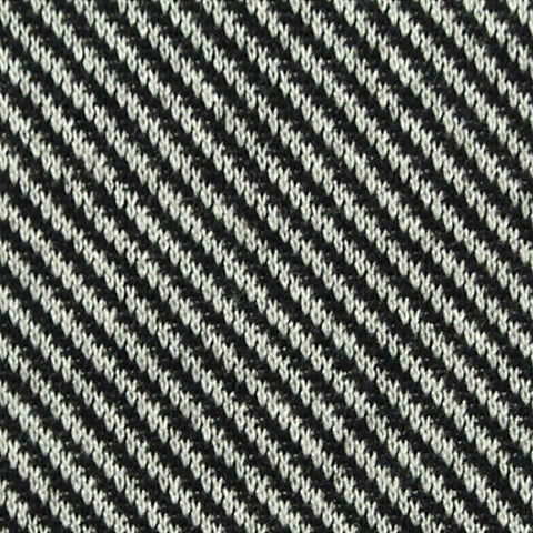 Black Stripe Interlock Knit, Poly-Viscose