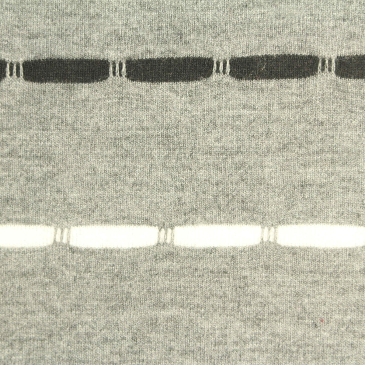 Dark Grey Horizontal-Stripe Jersey Knit, Poly-Viscose
