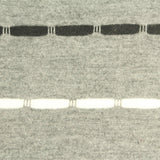 Dark Grey Horizontal-Stripe Jersey Knit, Poly-Viscose