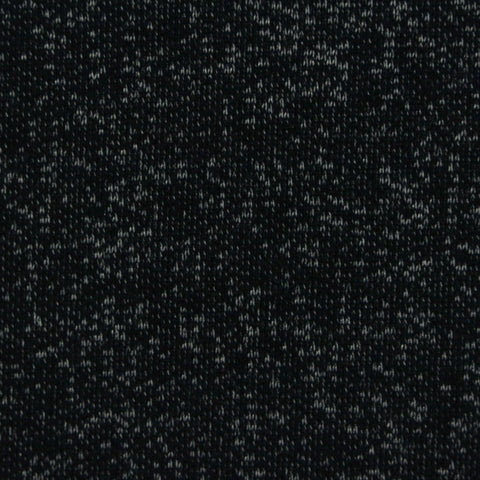 Black Marl French Terry, Cotton-Poly, 270 gsm