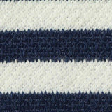 Navy Horizontal-Stripe French Terry, Poly-Cotton — texture