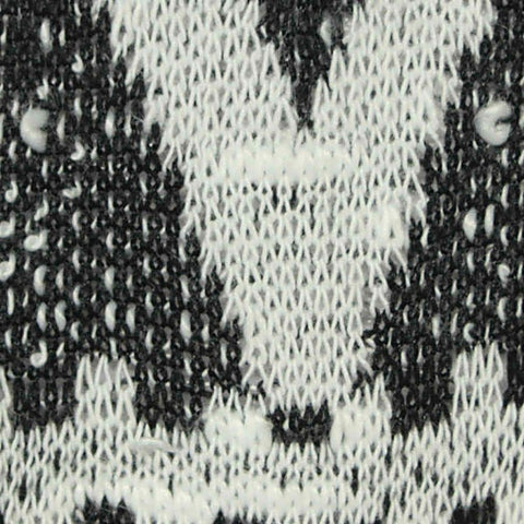 Black Zigzag Chunky Knit, Polyester, 205 gsm