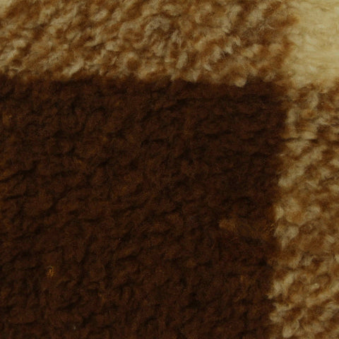 Brown Check Minky, Polyester