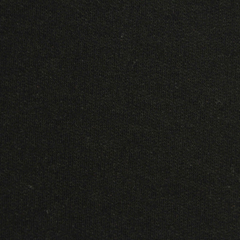 Brushed Viscose Polyester Stretch French Terry Fabric, 250 gsm, 148 cm — Black