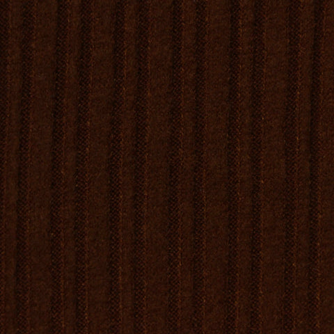 Brushed Polyester Stretch Rib Knit Fabric, 240 gsm, 155 cm — Brown