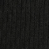 Polyester Viscose Rib Knit Fabric, 220 gsm, 150 cm — Black