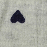 Dark Blue Heart Chunky Knit, Poly-Viscose — texture