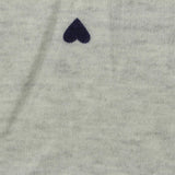 Dark Blue Heart Chunky Knit, Poly-Viscose