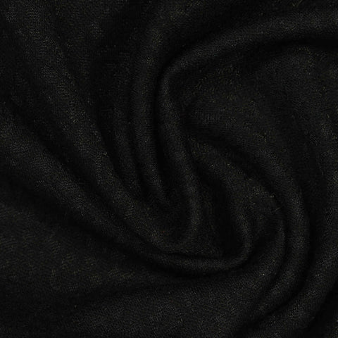 Black Tone-on-Tone Interlock Knit, Viscose-Nylon