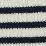 Navy Horizontal-Stripe Jersey Knit, Viscose-Poly — texture