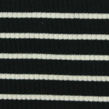 Black Horizontal-Stripe Rib Knit