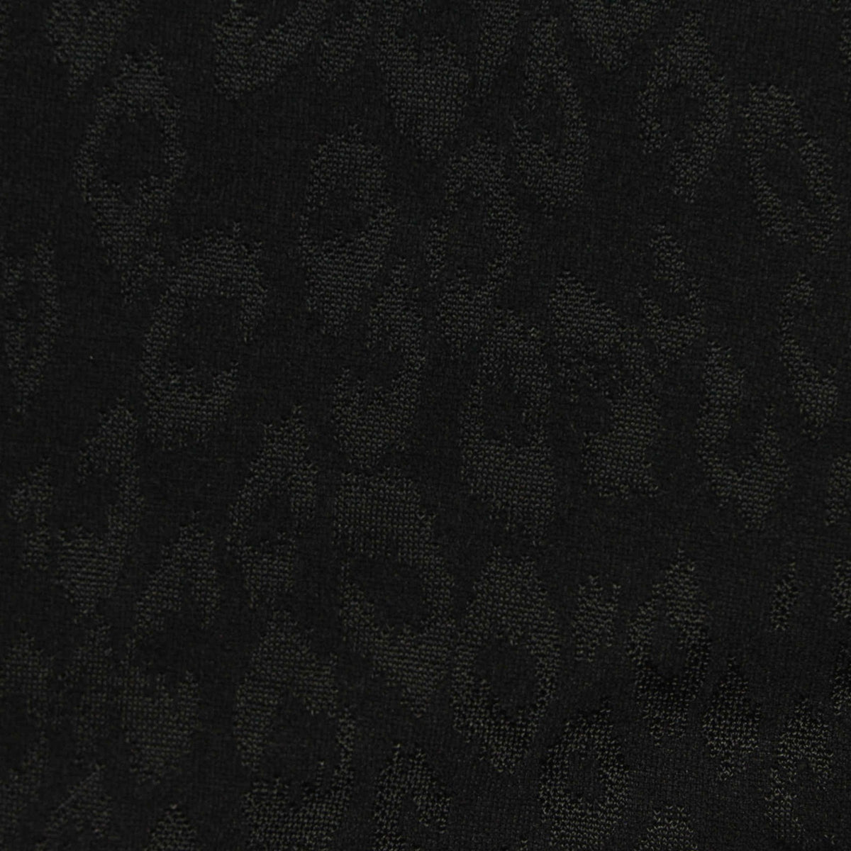 Black Tone-on-Tone Leopard Interlock Knit