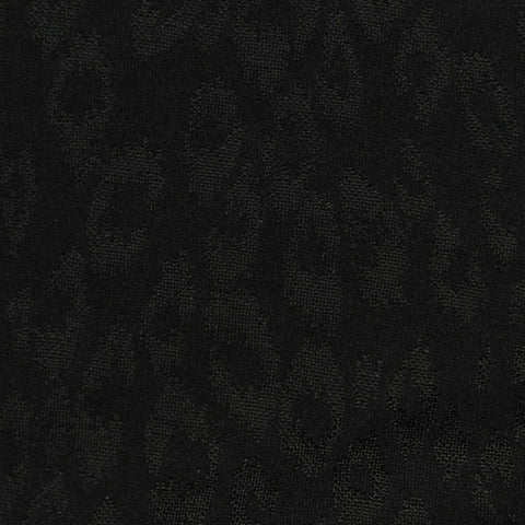 Black Tone-on-Tone Leopard Interlock Knit