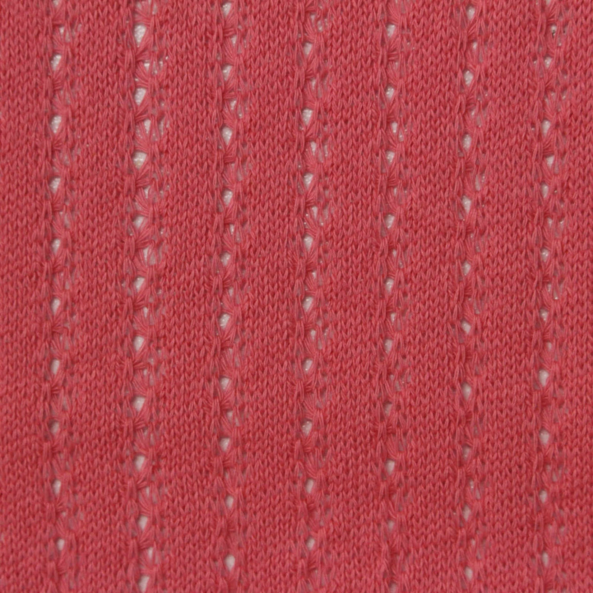 Coral Vertical-Eyelet Chunky Knit, Cotton