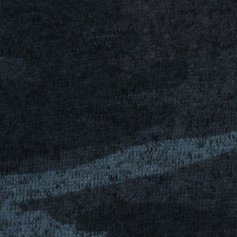 Dark Blue Abstract Jersey Knit, Viscose-Poly