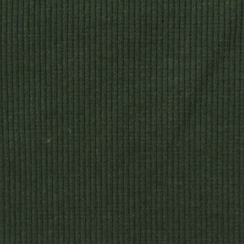 Cotton Stretch Rib Knit Fabric, 330 gsm, 120 cm — Green