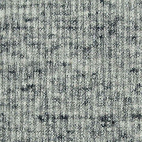 Grey Marl Rib Knit, Poly-Cotton, 280 gsm, 120 cm